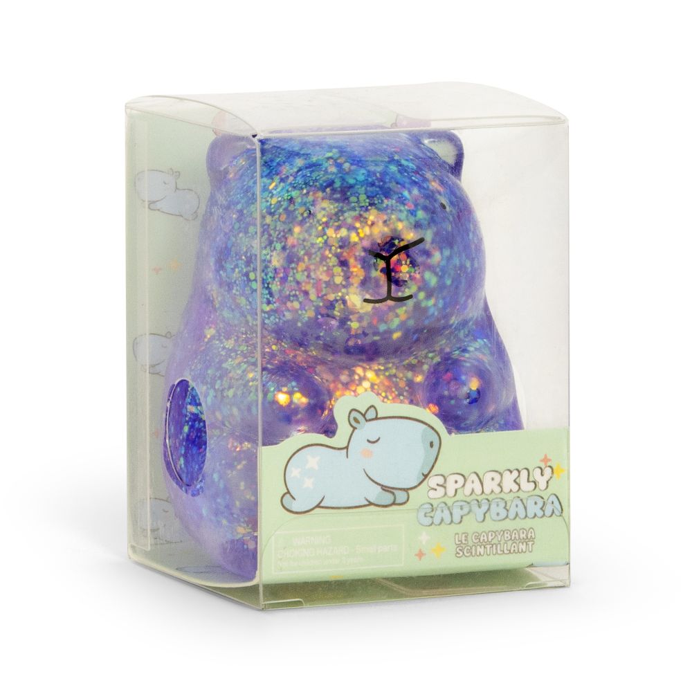 Sparkly Capybara Squishy Sensory Toy with Glitter – 1 Random Color