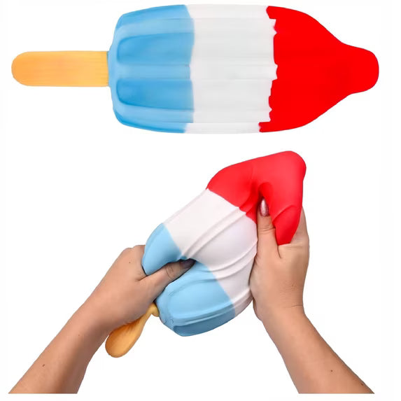 Jumbo Squeeezy Americana Rocket Pop squishy sensory toy by Sunny Days Toymendous.