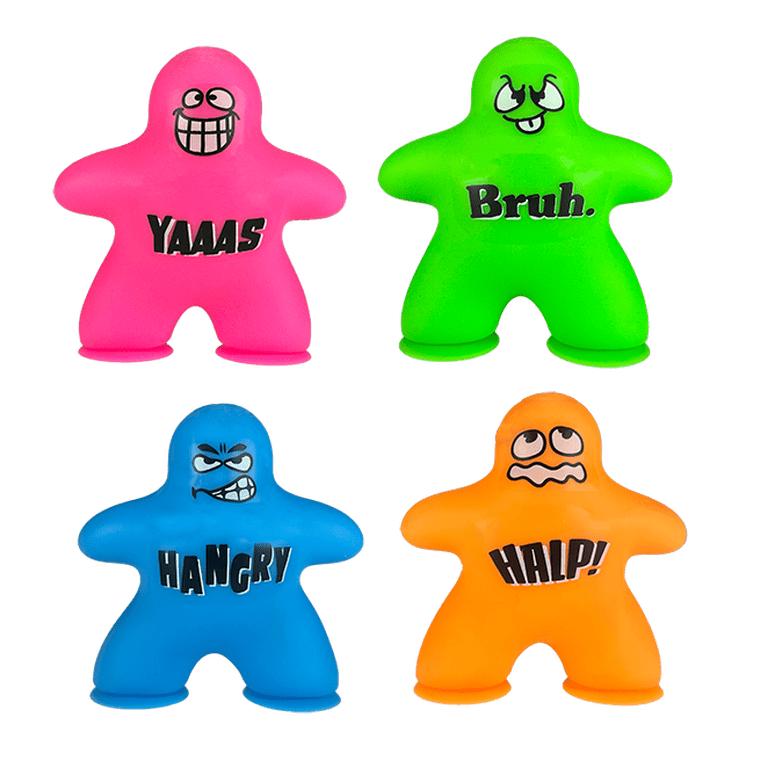 Suction Dude with Funny Saying – Stretchy Squishy - sold as 1 at random