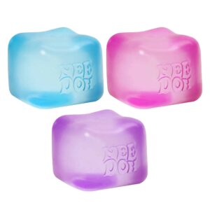 Authentic Schylling NeeDoh Nice Cube sensory squishy fidget toy filled with soft gel for stress relief and satisfying squeezes