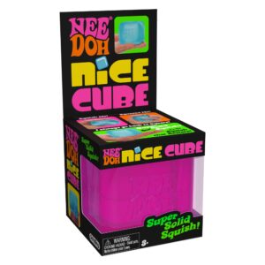 Authentic Schylling NeeDoh Nice Cube sensory squishy fidget toy filled with soft gel for stress relief and satisfying squeezes