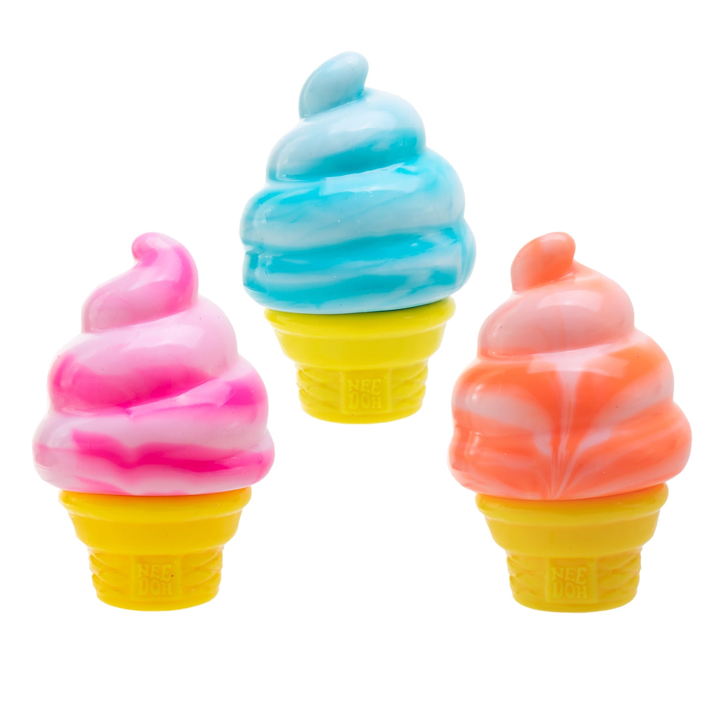 NeeDoh Nice Cream Cone by Schylling ice cream cone sensory squishy toy multi colors