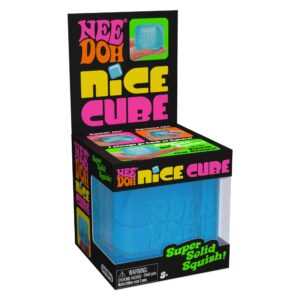 Authentic Schylling NeeDoh Nice Cube sensory squishy fidget toy filled with soft gel for stress relief and satisfying squeezes