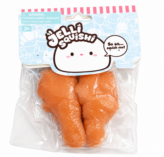 Chicken Leg Jelli Squishi toy with soft jelly texture for sensory and fidget play