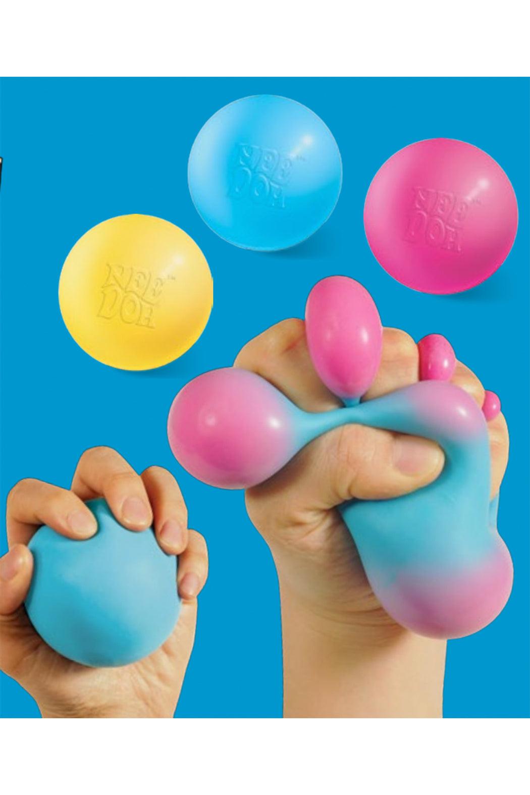 NeeDoh Color Change sensory squishy toys in blue pink and yellow by Schylling