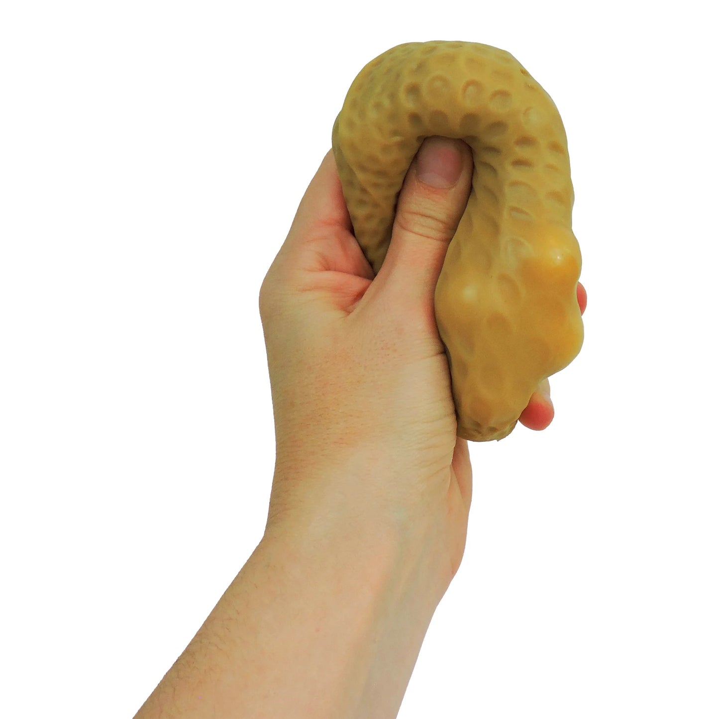 Crunchy Nutz bead-filled peanut sensory squishy with crunchy click-clack sound squeezing