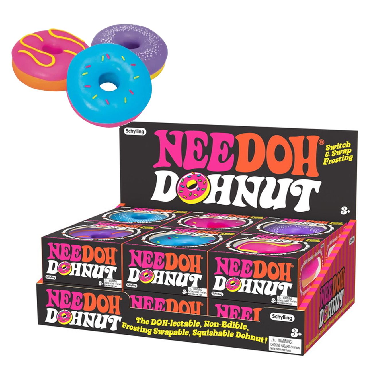 Authentic Schylling NeeDoh Jelly Dohnut – Jelly-Filled Sensory Squishy