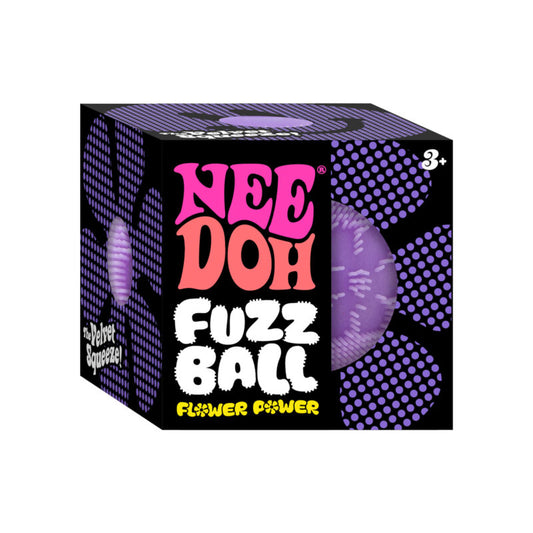 NeeDoh Fuzzball purple Flower Power sensory squishy 
