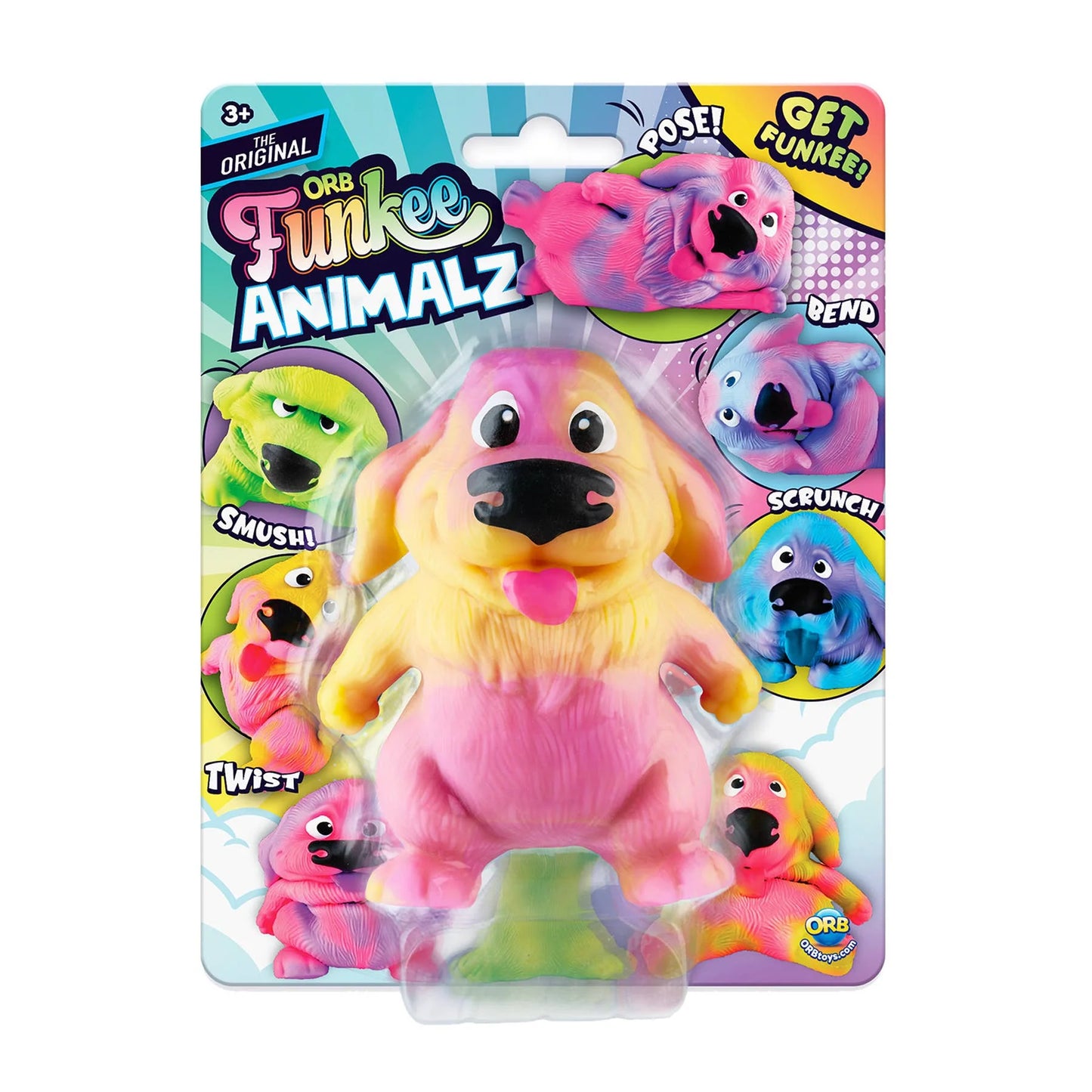 ORB Funkee Animalz – Stretchy Squishy Animal Sensory Fidget Toy - sold as 1 random
