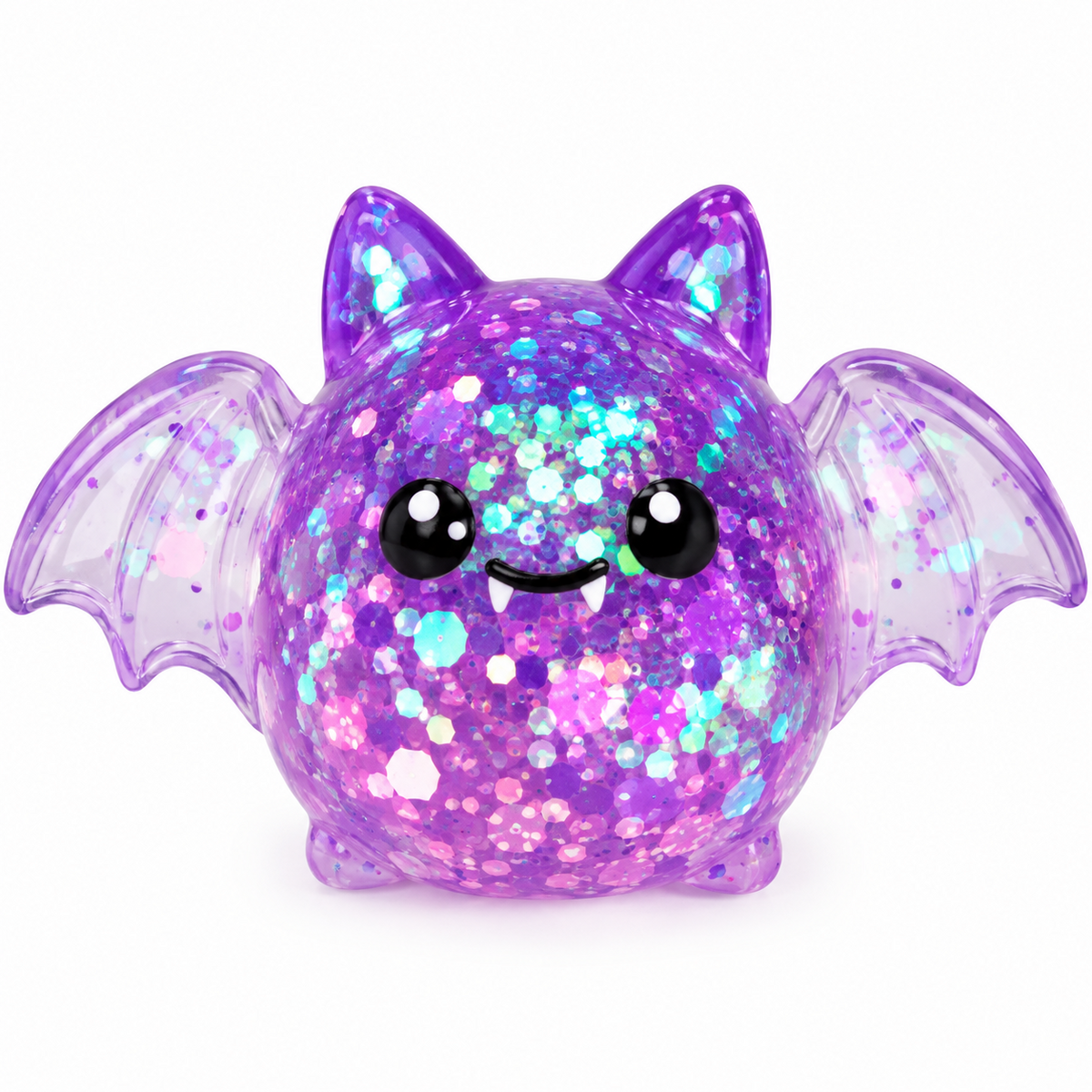 Purple glitter maltose bat squishy Halloween sensory toy