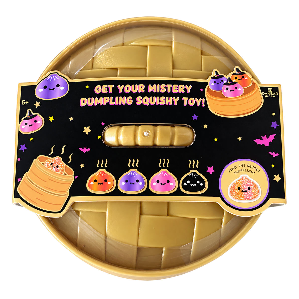Danbar Halloween Mystery Squishy Dumpling surprise sensory fidget toy in steamer packaging