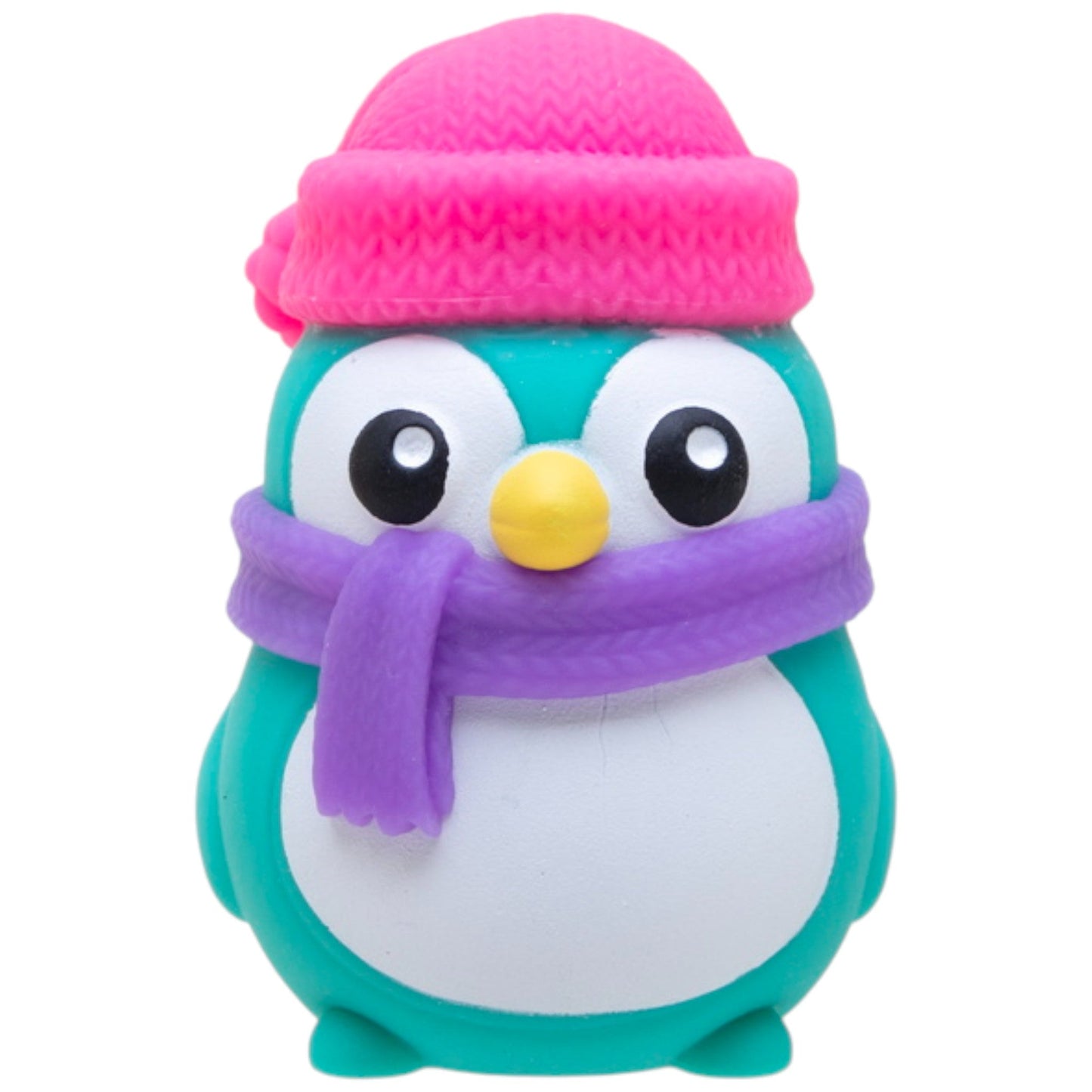 Authentic Schylling NeeDoh Polar Glow Penguin – Glow-in-the-Dark Crunchy Squishy