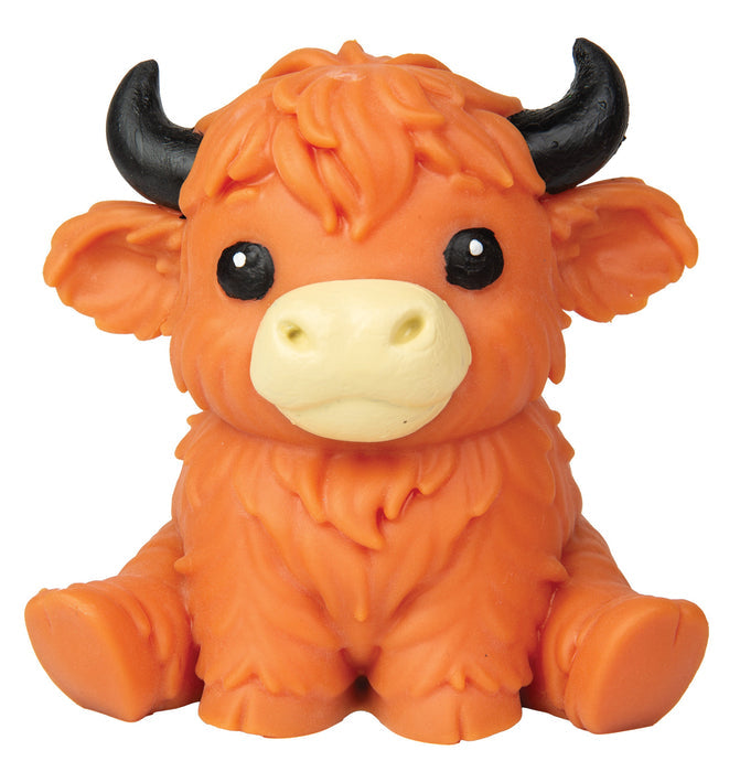 Jumbo Highland Cow squishy large cow sensory stress relief toy in assorted colors