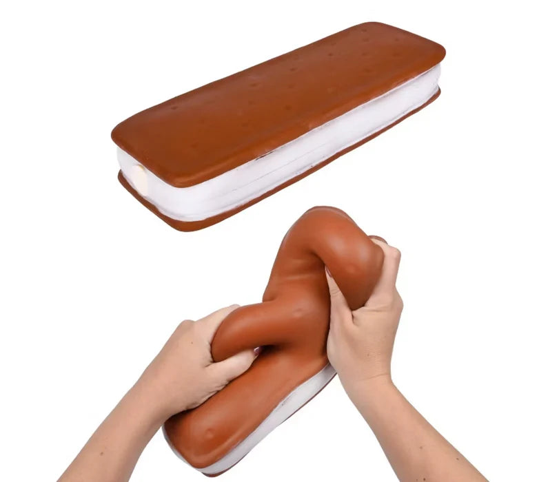 Jumbo Squeeezy Ice Cream Sandwich squishy sensory toy by Sunny Days Toymendous.