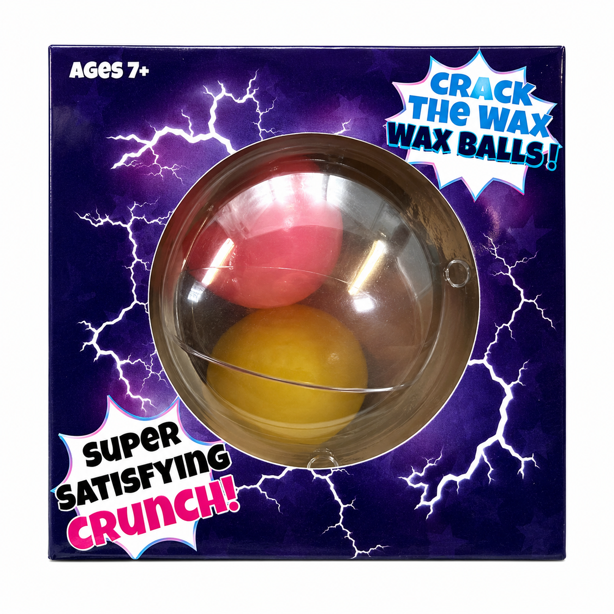 Wax Crack'ems Trio Squisher ASMR sensory toy with three wax cracking balls slime and foam clay front