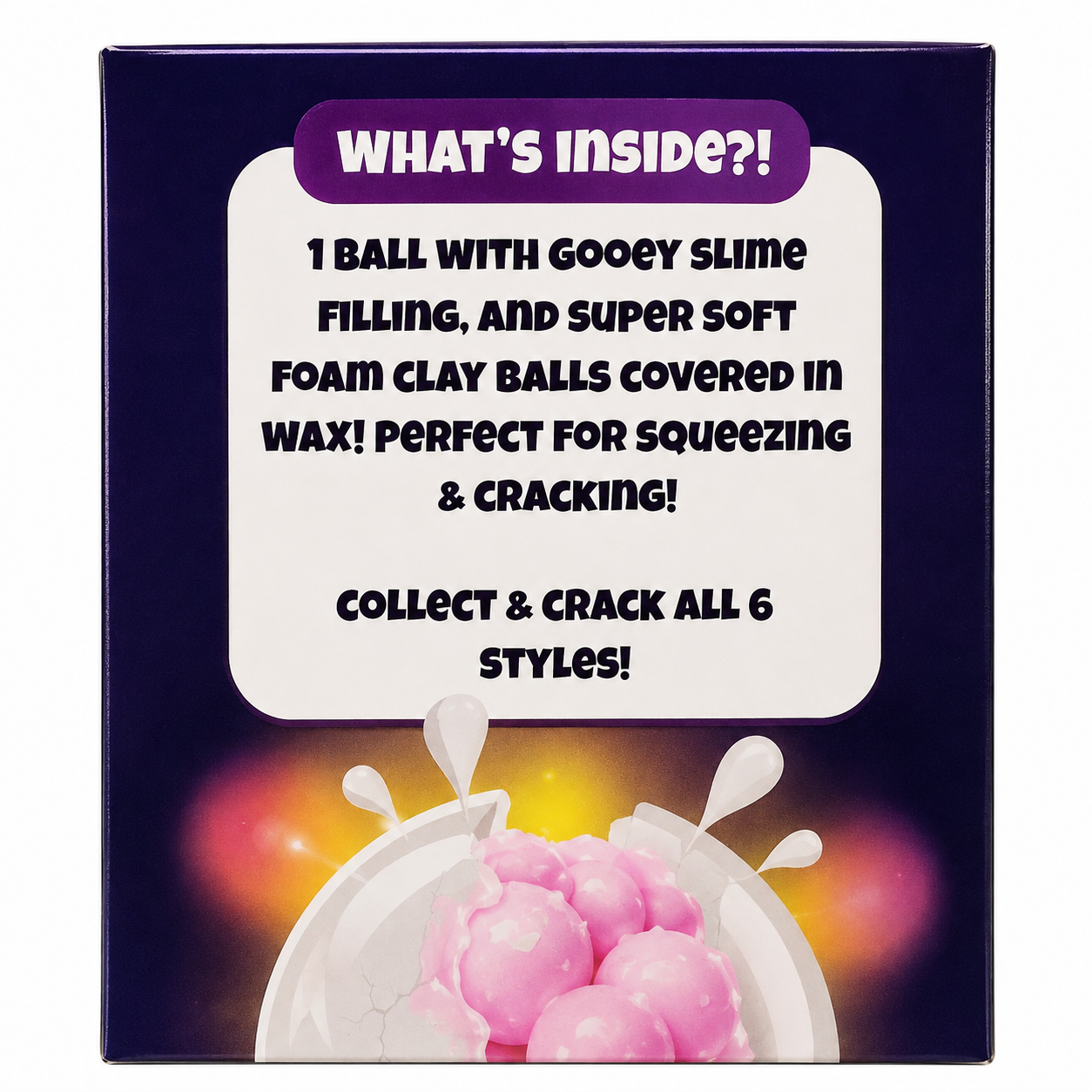 Wax Crack'ems Trio Squisher ASMR sensory toy with three wax cracking balls slime and foam clay description