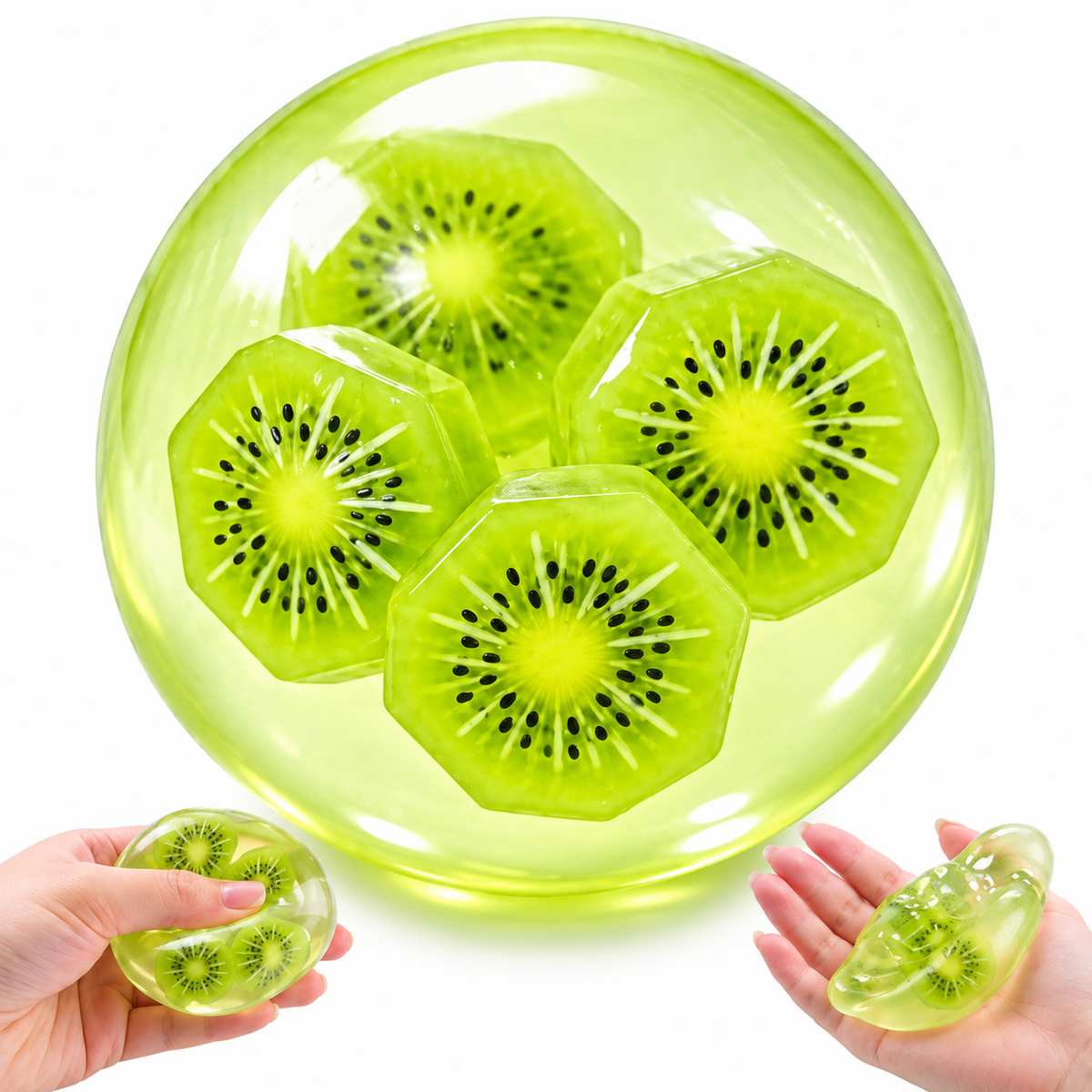 Coconut Oil Kiwi Ball Squishy – Moldable Sensory Fidget Toy