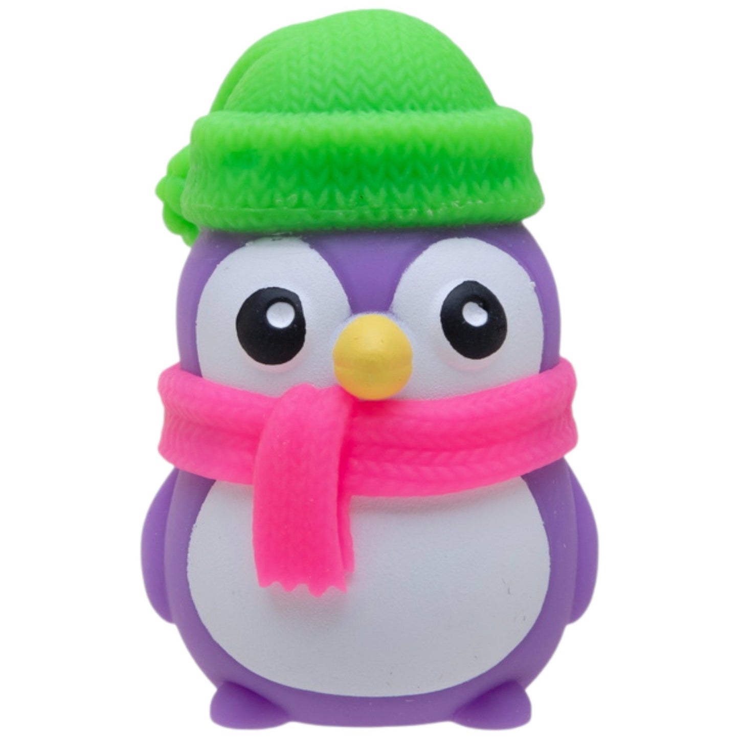 Authentic Schylling NeeDoh Polar Glow Penguin – Glow-in-the-Dark Crunchy Squishy
