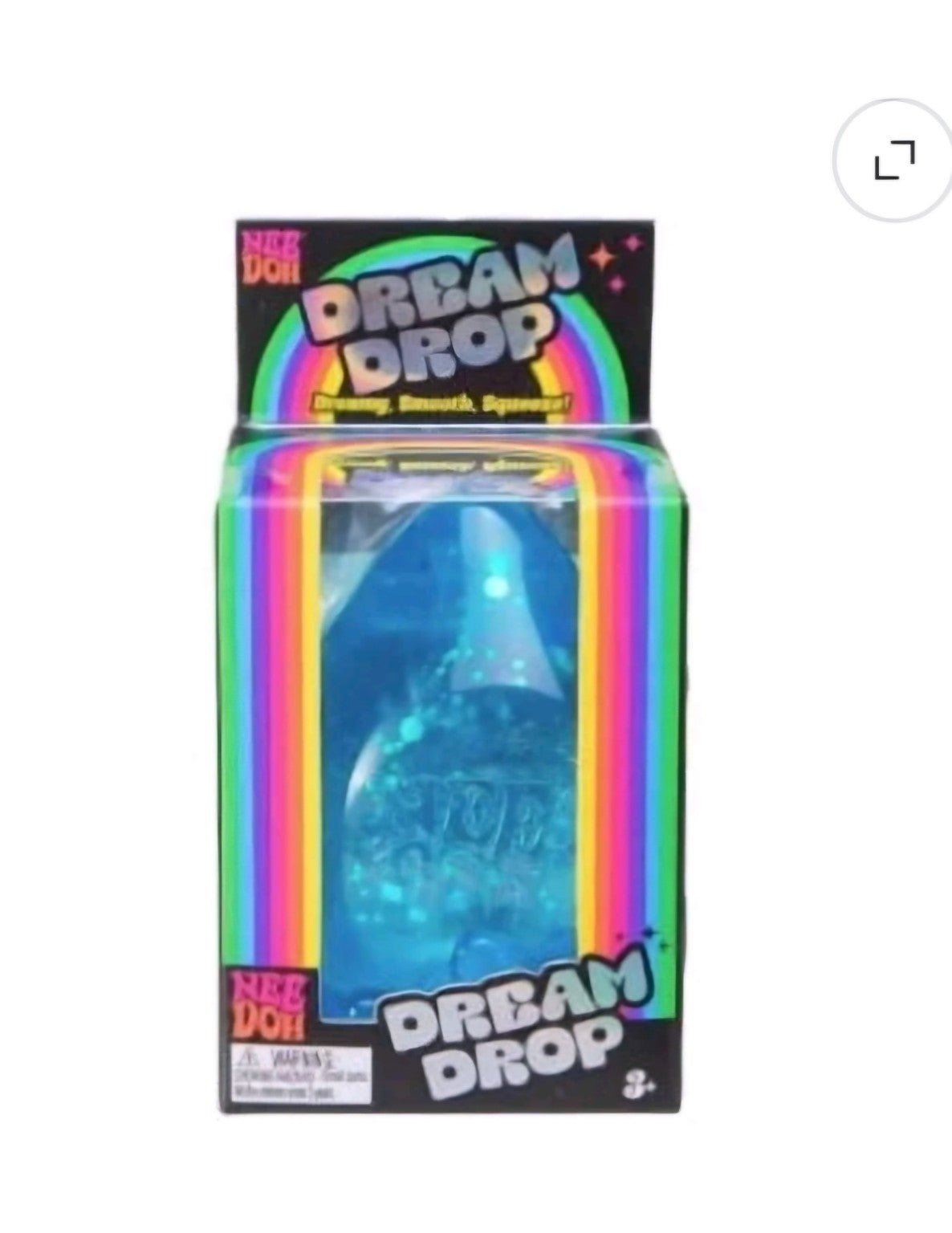 NeeDoh Dream Drop by Schylling sparkle raindrop sensory squishy fidget toy