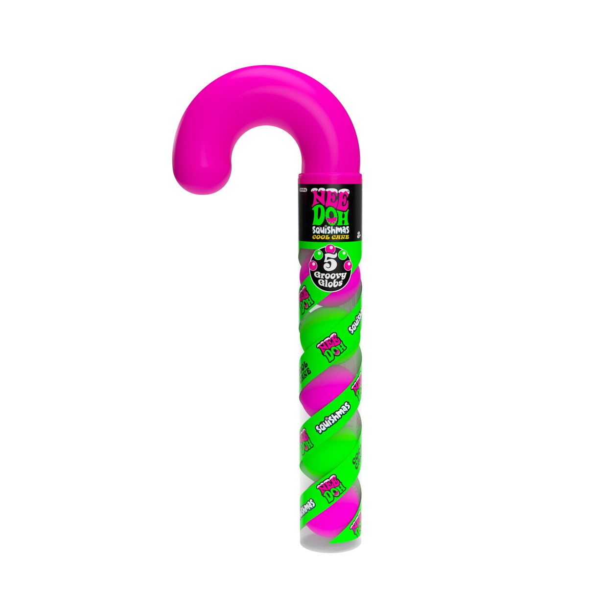 Authentic Schylling NeeDoh Squishmas Cool Cane – 5 Teenie NeeDoh Squishies