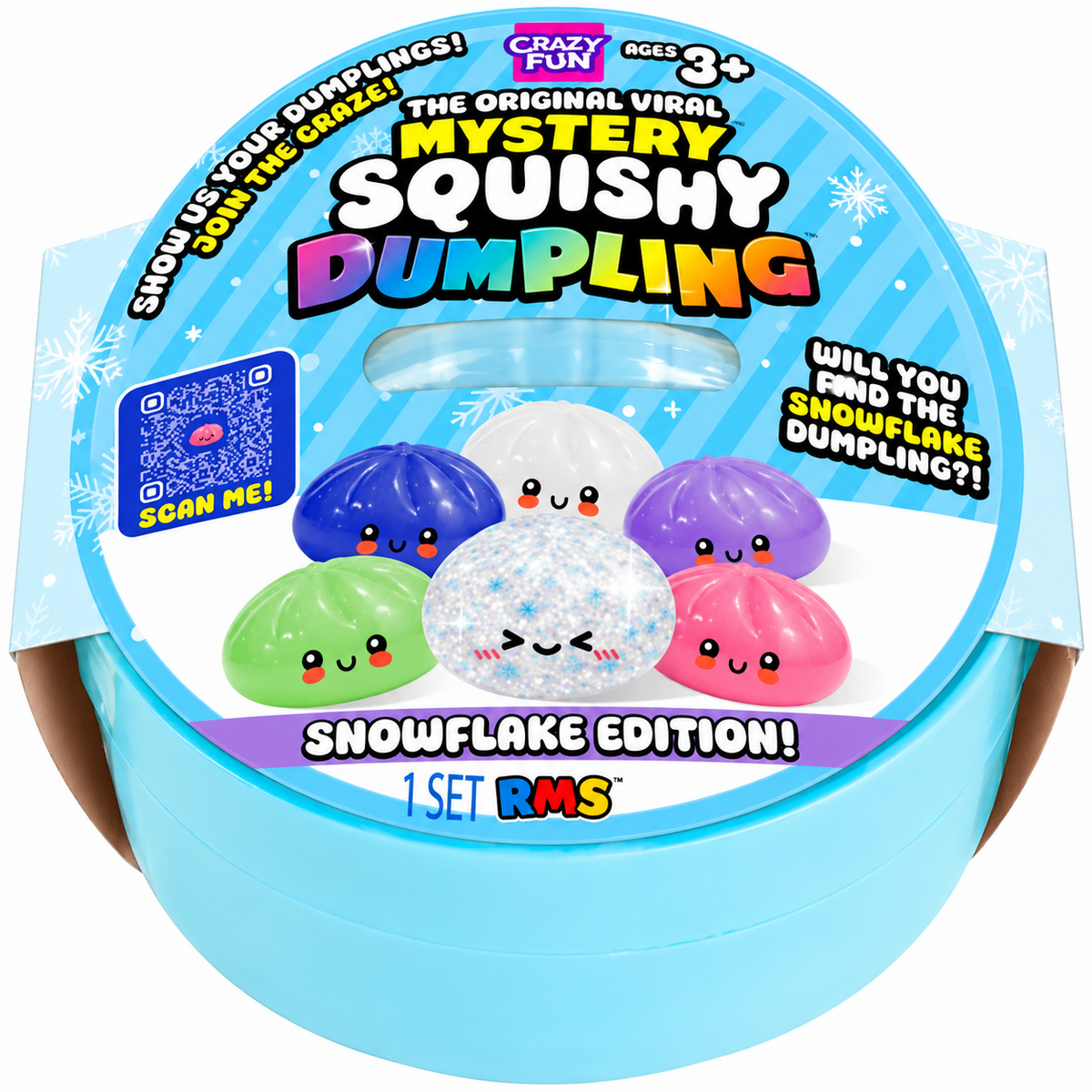 RMS Crazy Fun Mystery Squishy Dumpling Snowflake Edition surprise sensory squishy toy