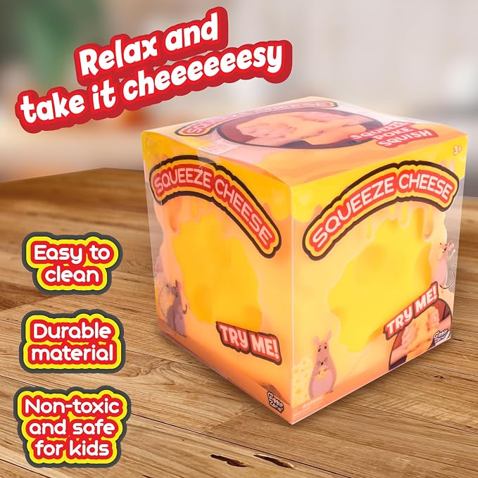 Jumbo Squeeze Cheese – Sunny Days Oversized Sensory Squishy