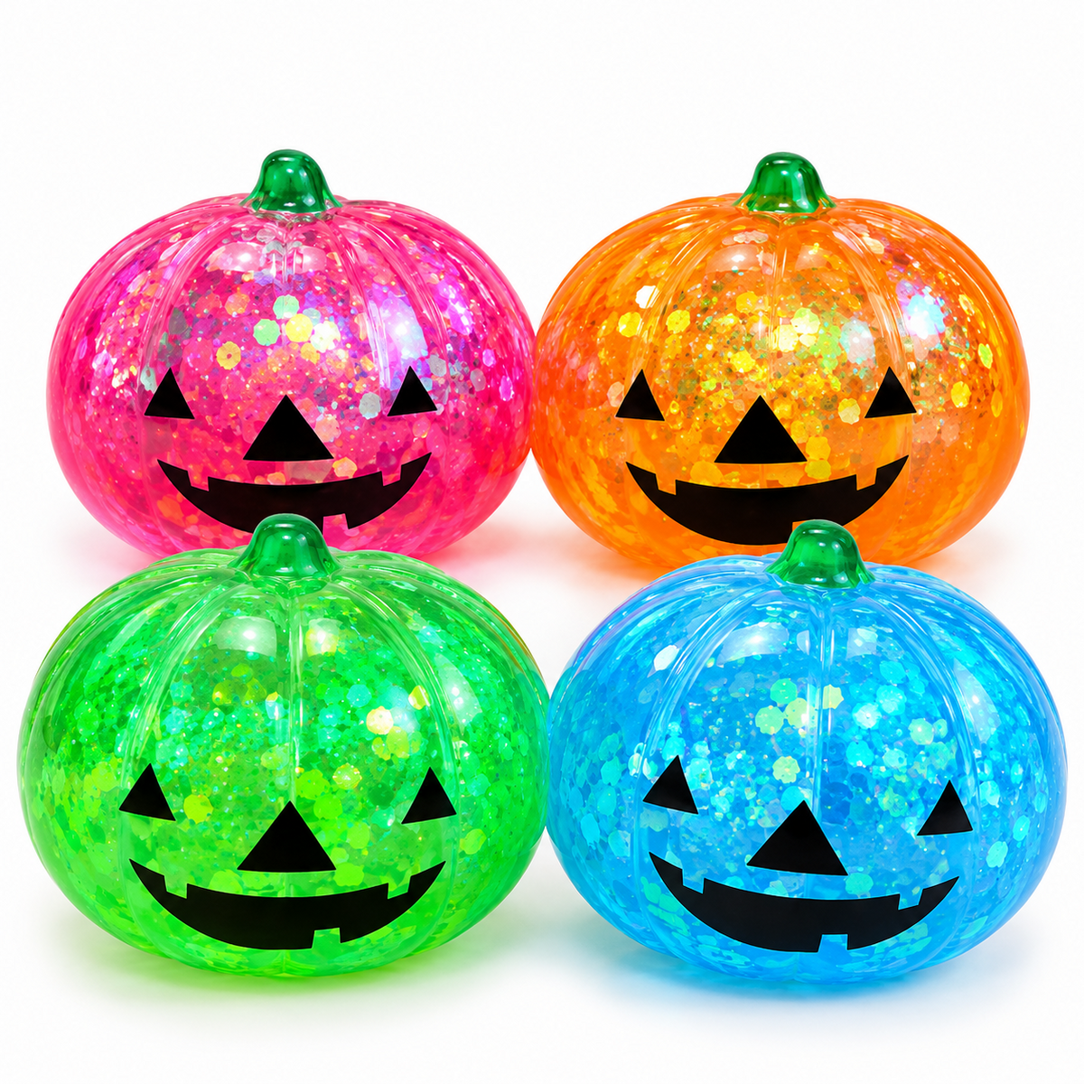 Squeezy Halloween Pumpkin glitter maltose squishy sensory toy