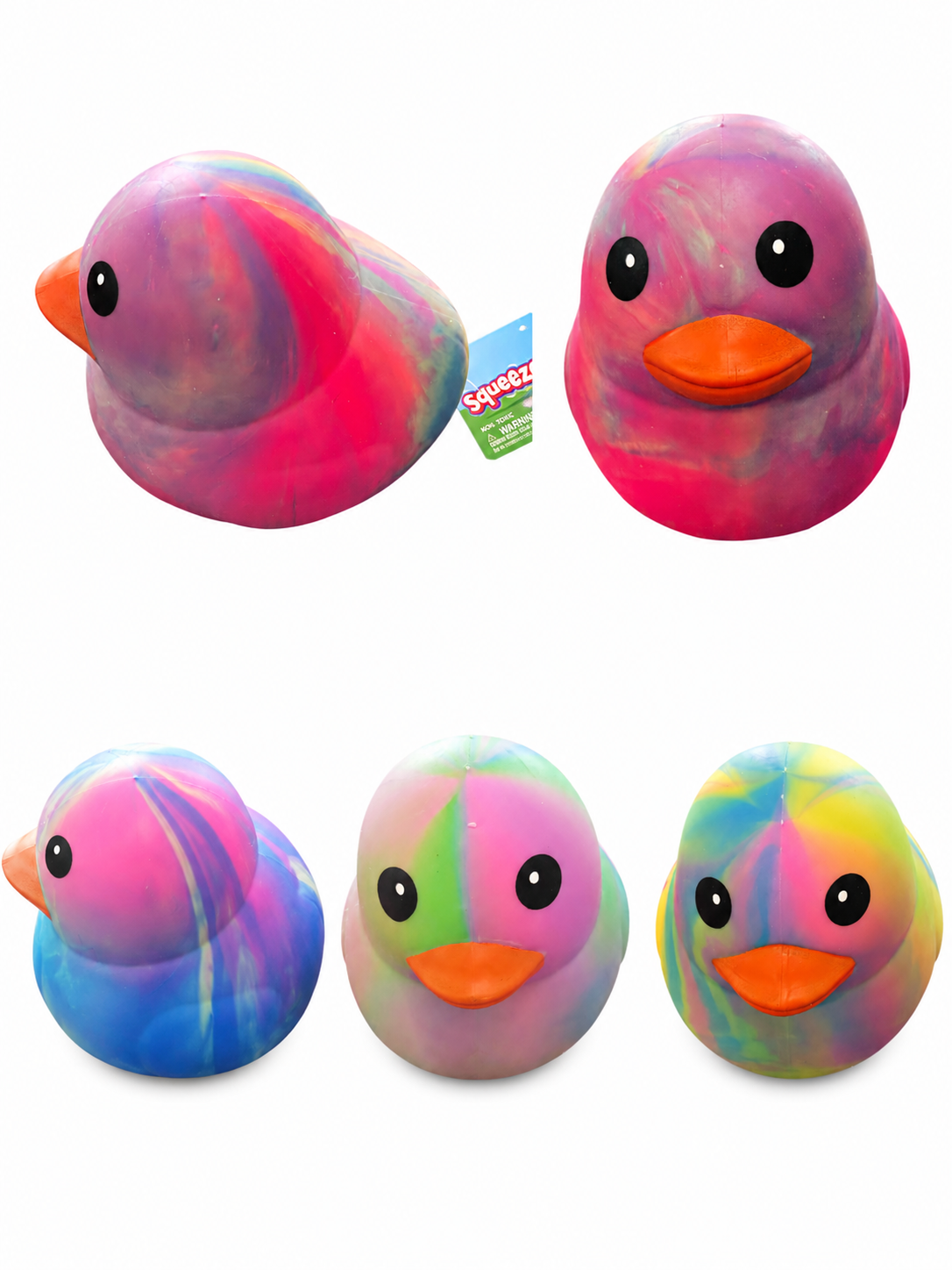 Jumbo Squeeezy Tie-Dye Duck – Sunny Days Toymendous Squishy
