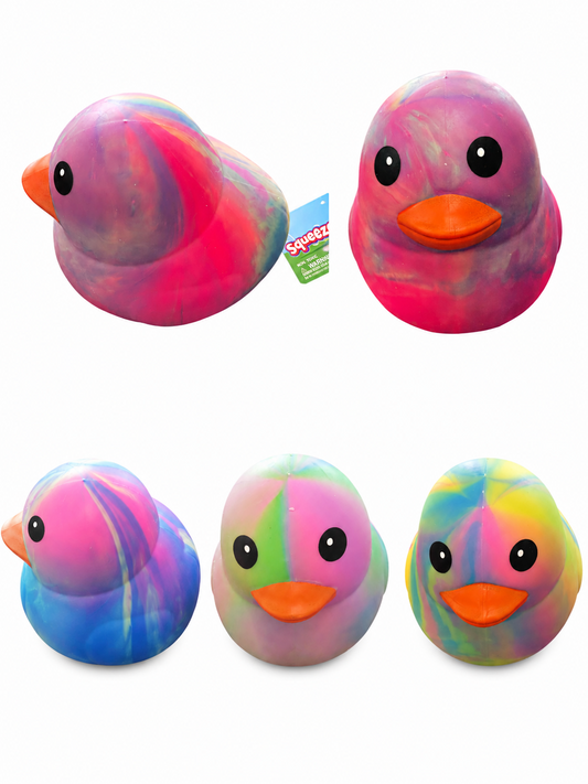 Jumbo Squeeezy Tie-Dye Duck – Sunny Days Toymendous Squishy