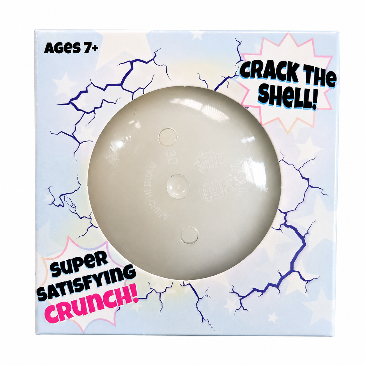 Wax Crack'ems Crack Ball crunchy wax shell filled with soft foam various colored clay ASMR sensory squishy