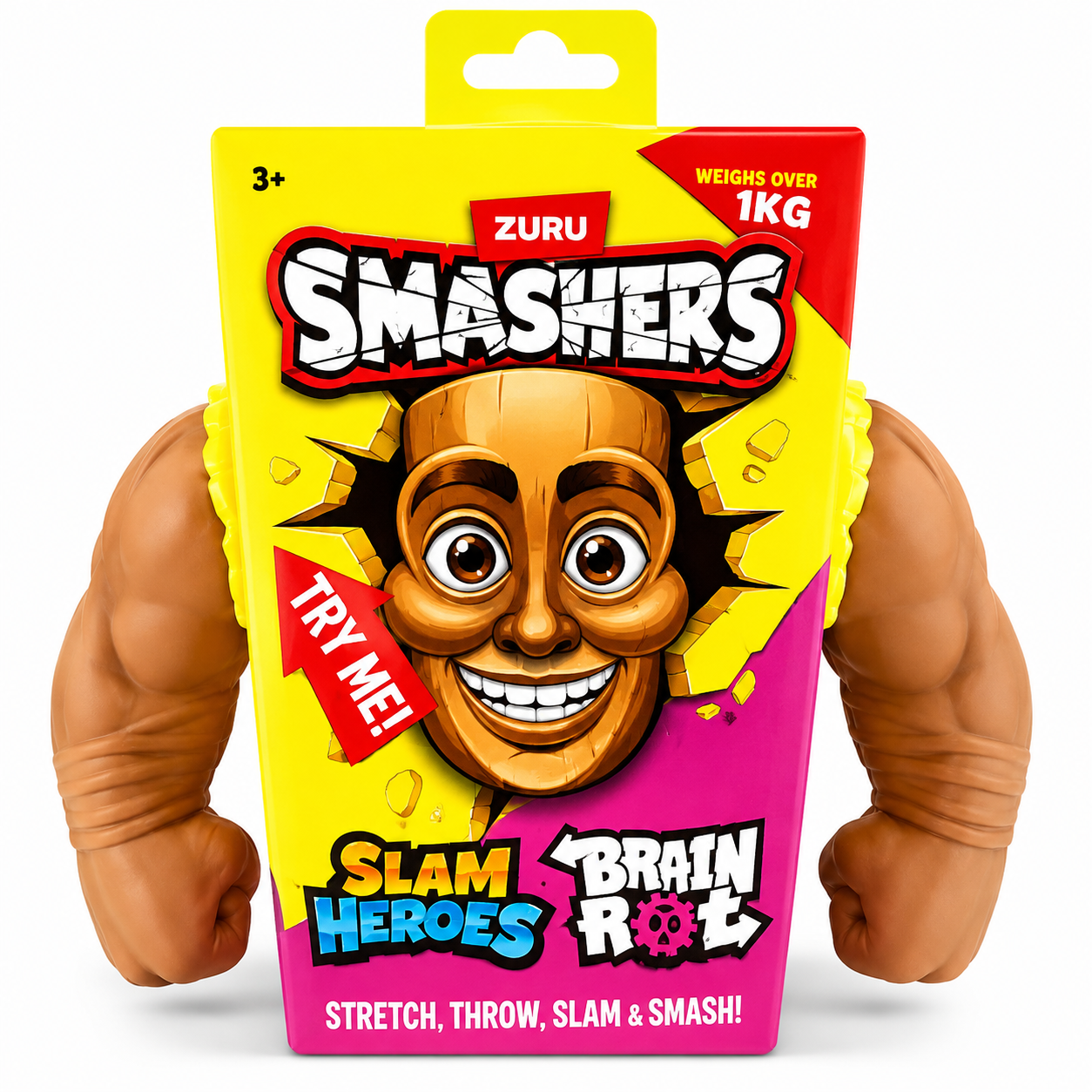 ZURU Smashers SLAM Heroes Brain Rot Tung Tung Tung Sahur 1kg stretchy squishy toy at Hucklepuff Ranch